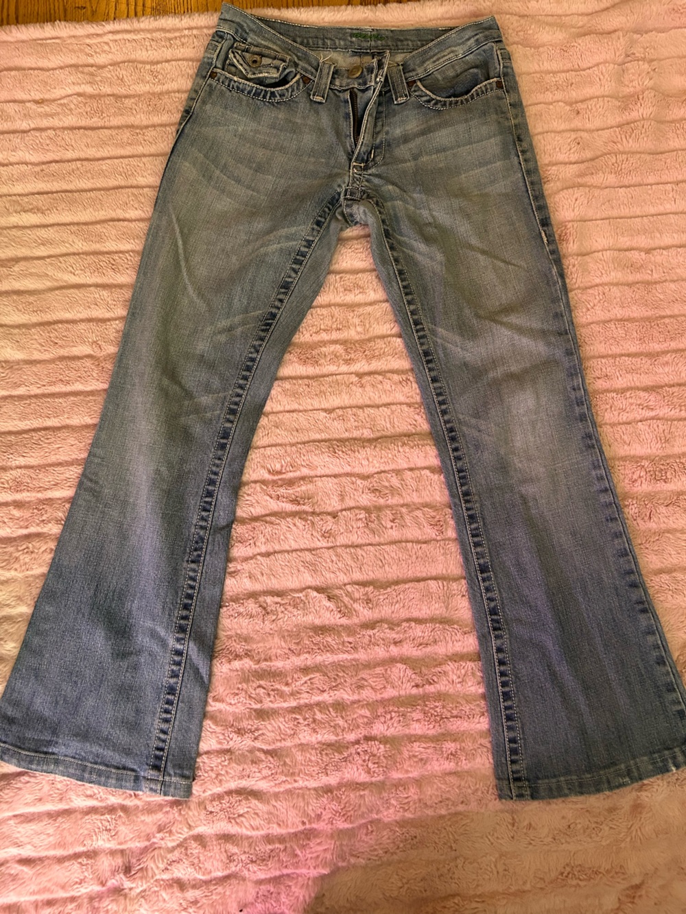 Plastic by gly Women's Boot Cut Jeans Size 6 Gray